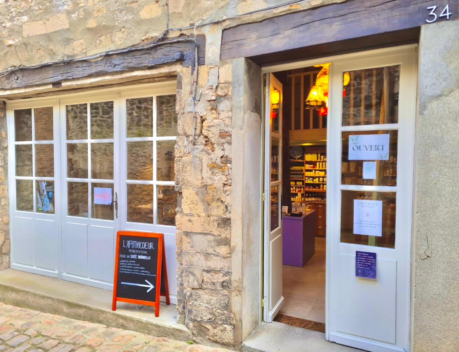 vitrine l'apothicoeur, herboristerie à Senlis